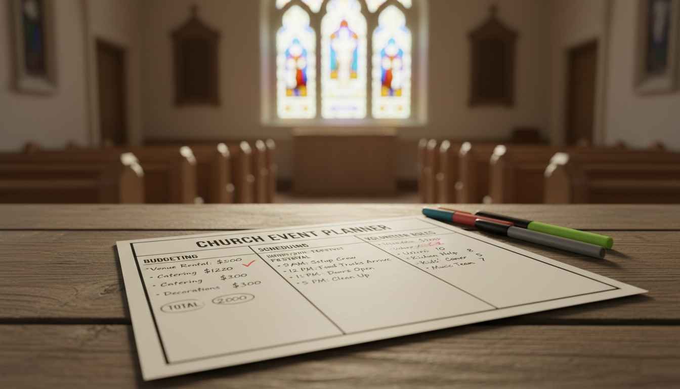 church event planning worksheet pdf