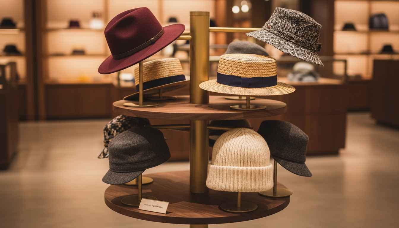 hat rack display for retail store