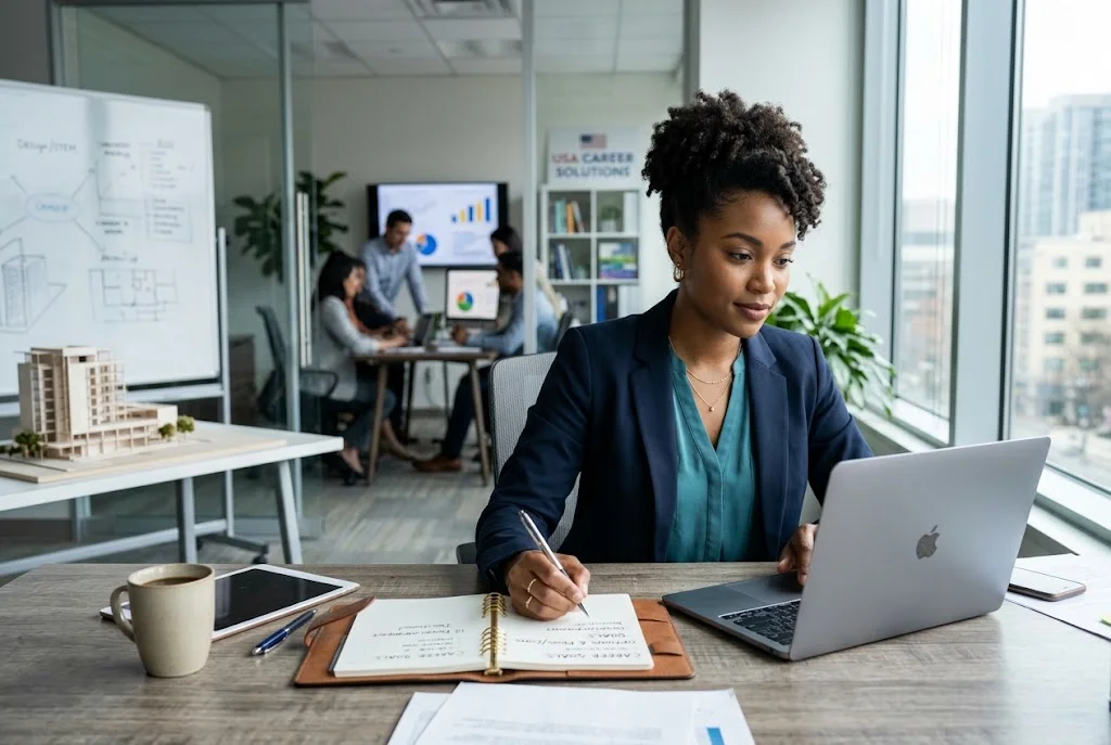 Choosing a career path by comparing career options and professional goals